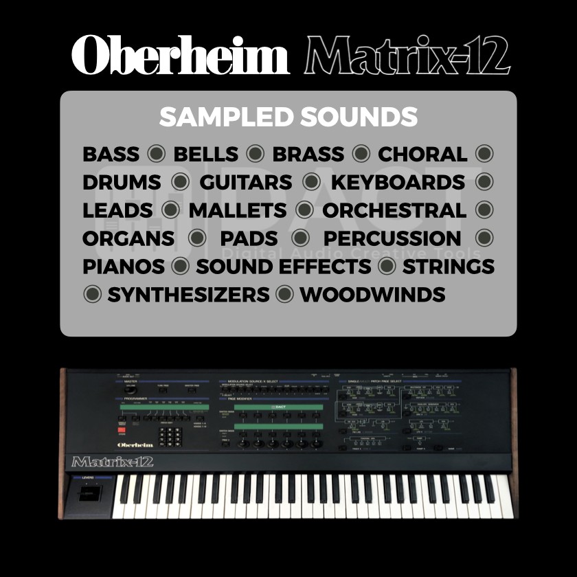 Oberheim Matrix-12 Synthesizer Sample Library - Instant Access