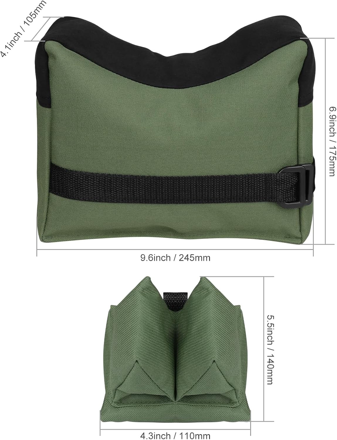 Shooting Range Sand Bag Tactical Rifle Gun Target Hunting Rear Sandbag Bench Set