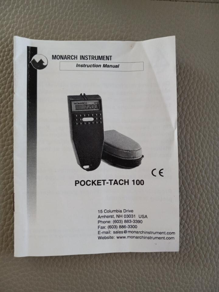 Monarch Pocket-Tach 100 Tachometer