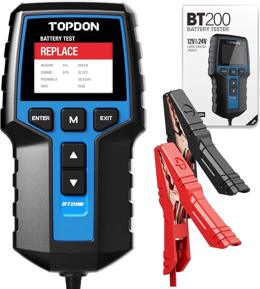 Complete Car Battery Load Tester with Sunlight-Readable Display for All Vehicles