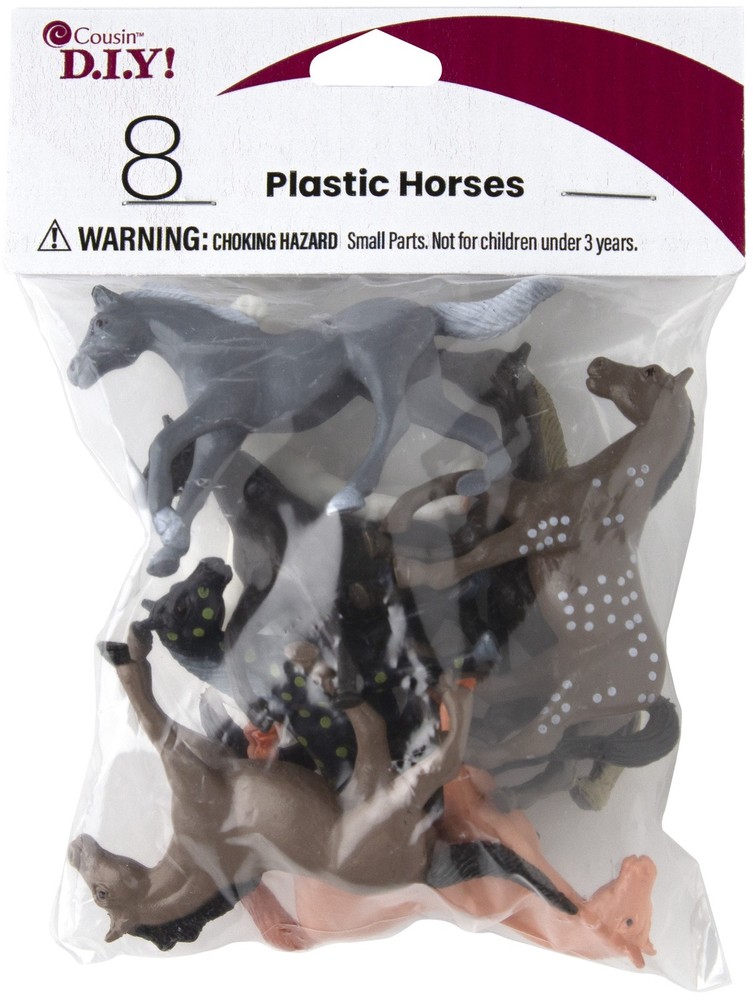 CousinDIY Plastic Horses 8/Pkg- - 40000431