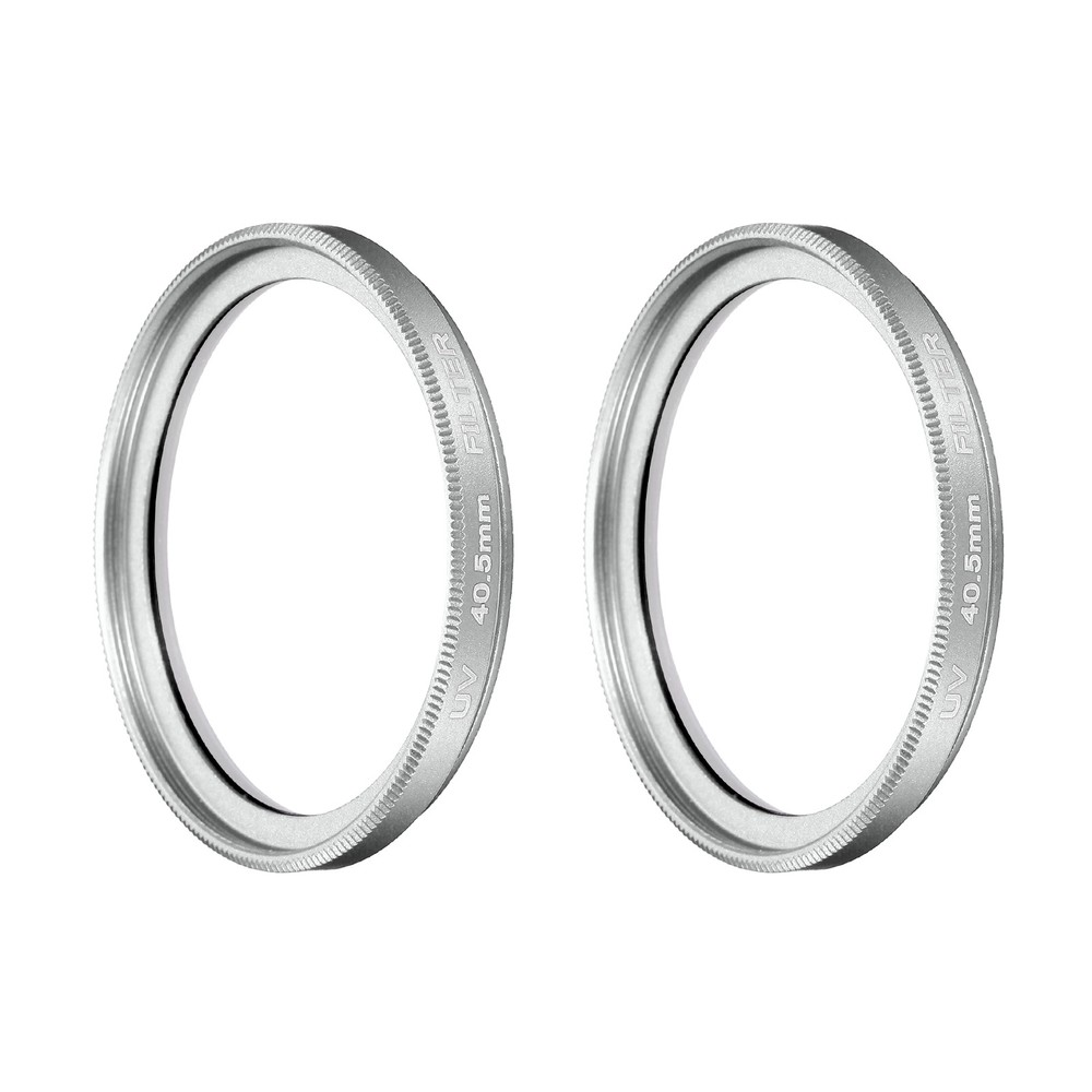 2Pcs 40.5mm Ultra Slim Lens Filter Multi Coating Camera Len Filter, Silver