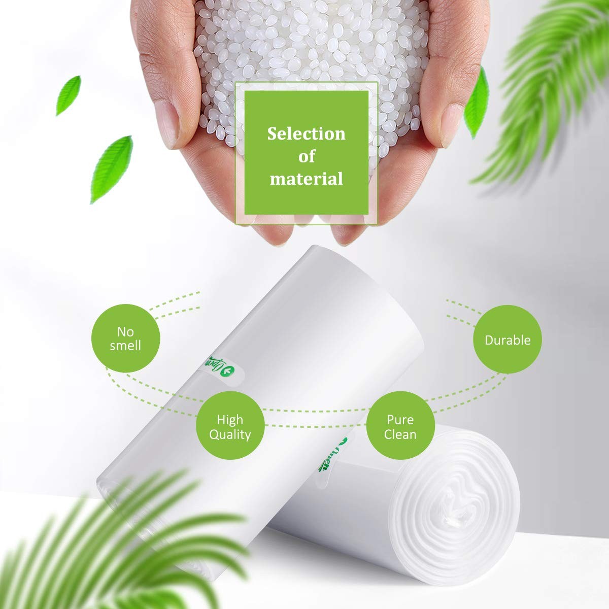 180 Counts 2 Gallon (1.8-2 Gal) Small Trash Bags Garbage Bags by , fit 1.6,1....