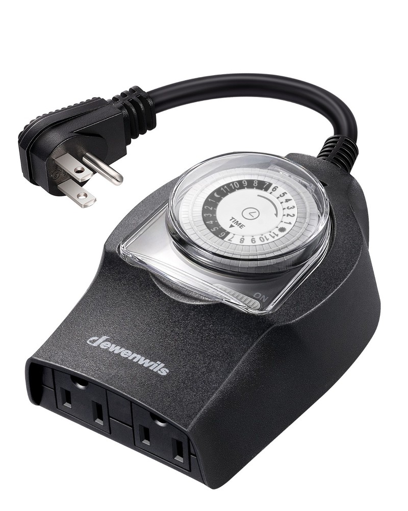 DEWENWILS Outdoor Light Timer Outlet Timer Switch for Lights Programmable