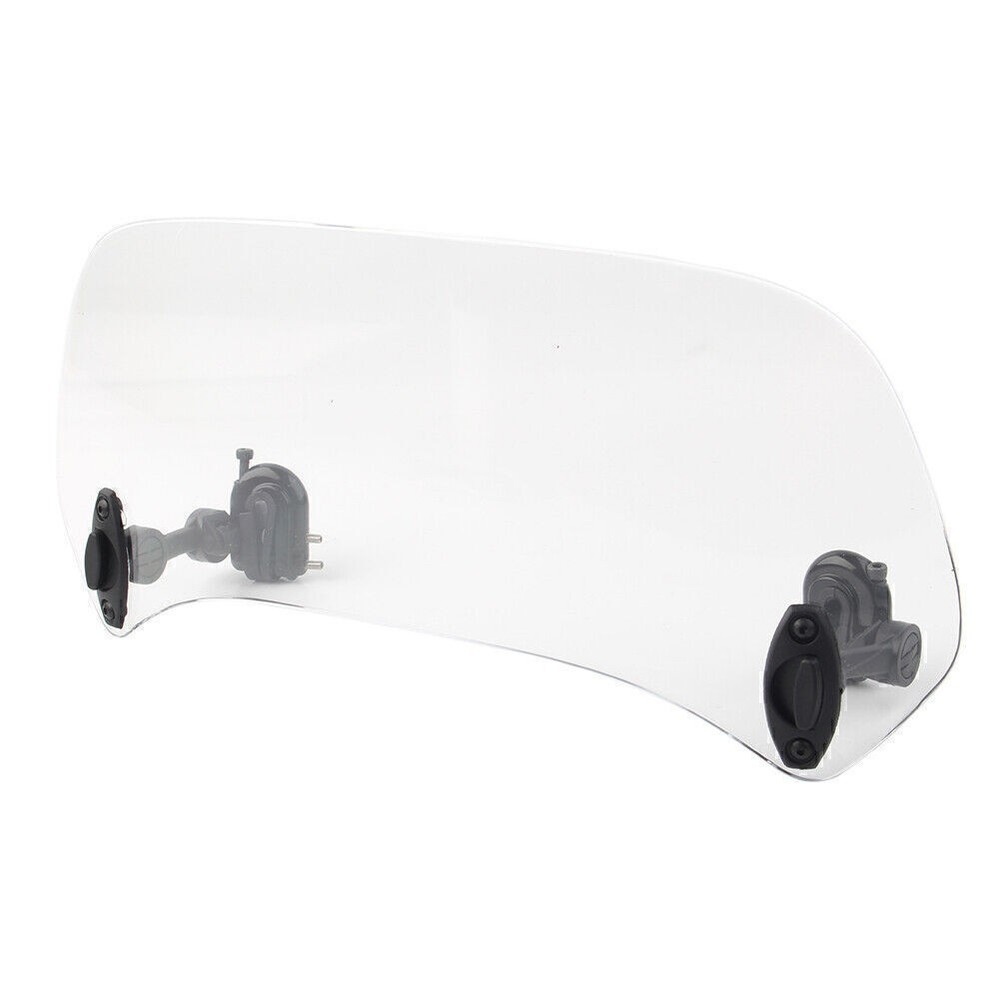 Clear Motorcycle Adjustable Clip On Windscreen Extension Spoiler Wind Deflector