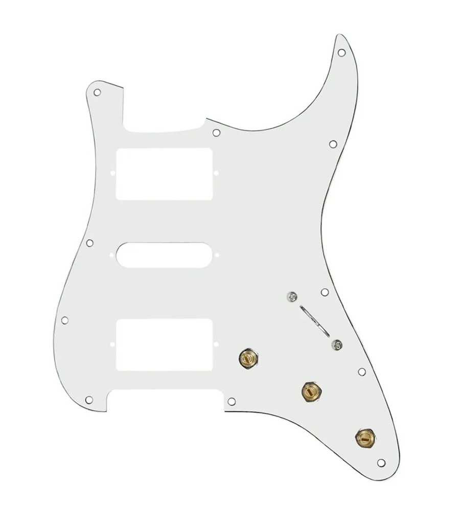 920D Custom 7 Way Pre-Wired push/pull HSH Stratocaster Pickguard - Parchment