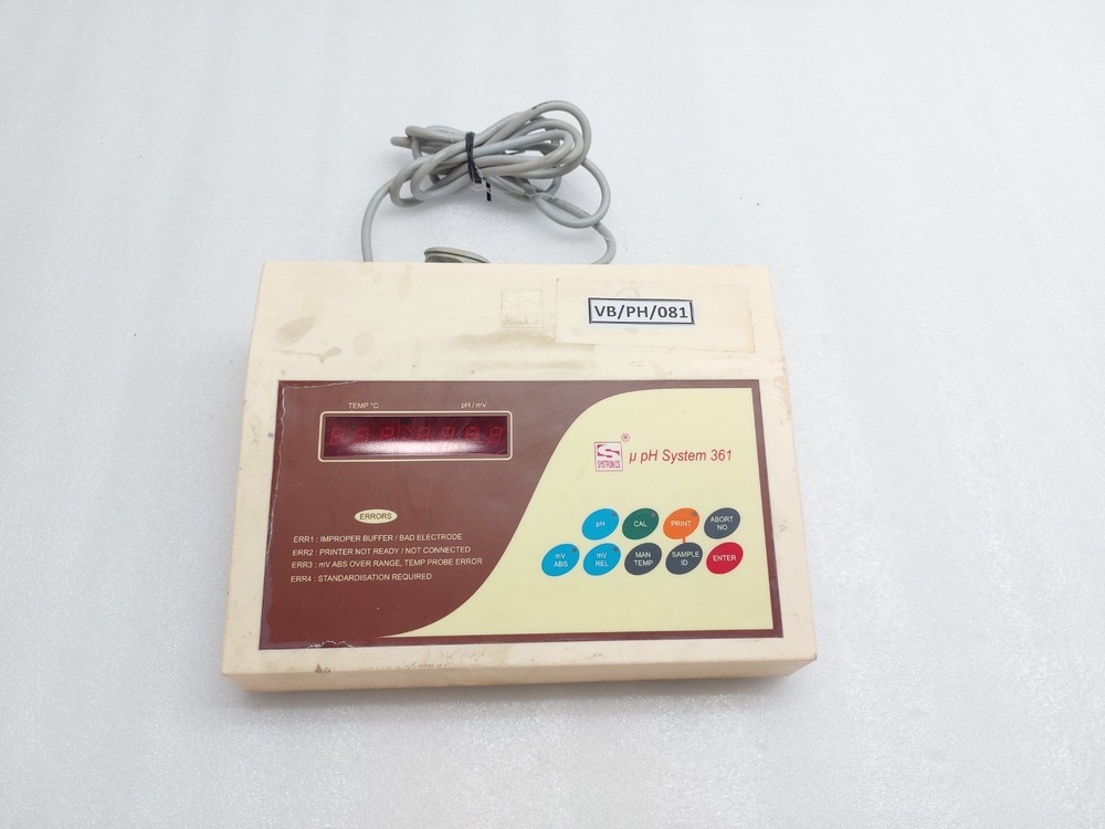 Systronics U Ph System 361 Microcontroller Based Ph Meter