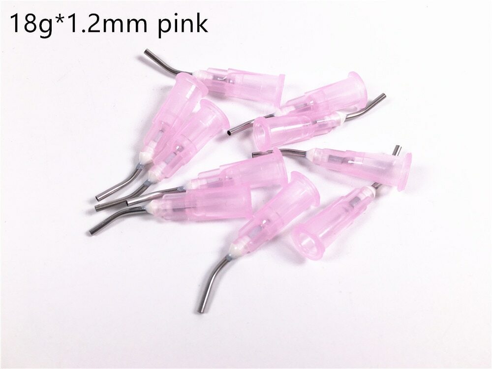 5000/Lot Dental Pre Bent Flow Dispensing Tips Flowable Needle Delivery Tip Etchi