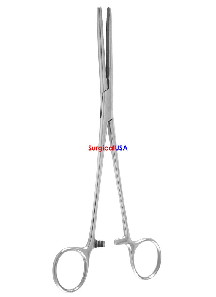 Rochester Carmalt Forceps 8" Straight Jaws Longitudinal Serrated Locking Handle