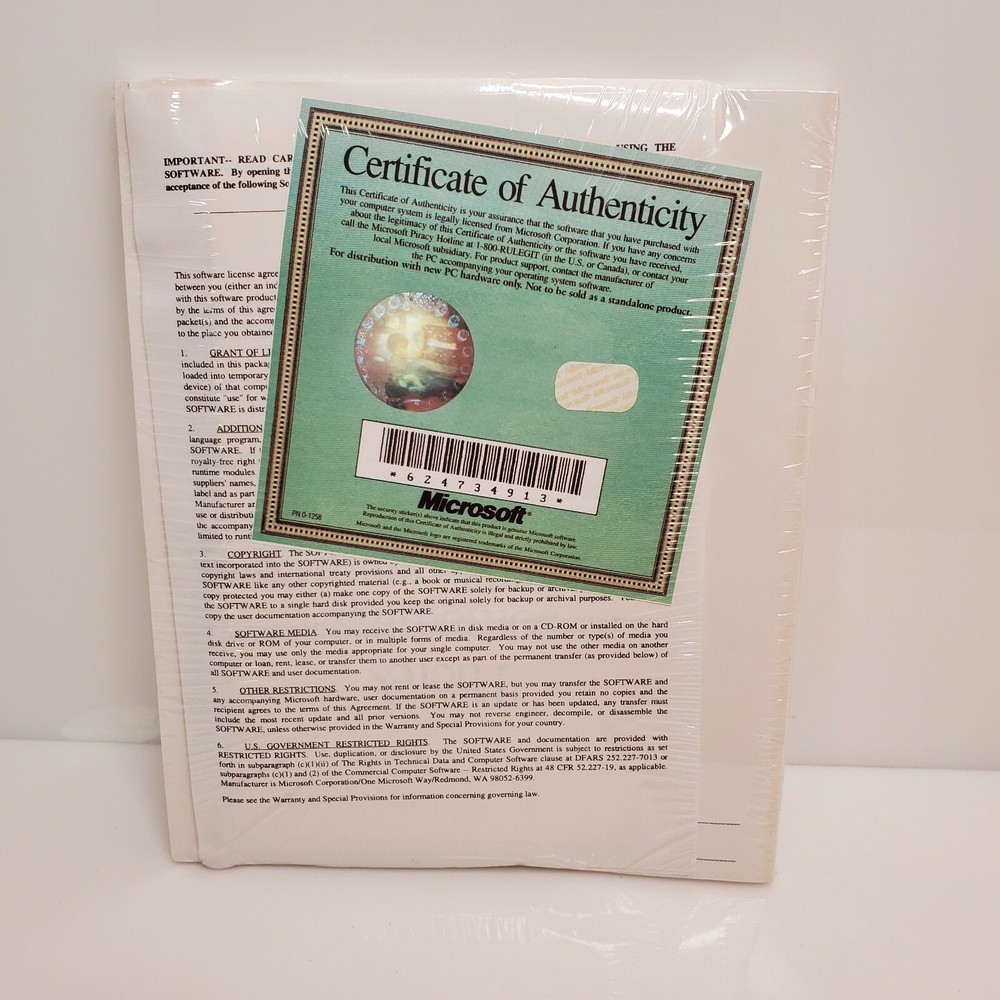 Vintage Microsoft MS-DOS Full Version NIP