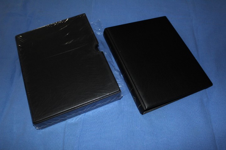 Lighthouse BLACK Three Ring binder with dustcase BlueLakeStamps NEW