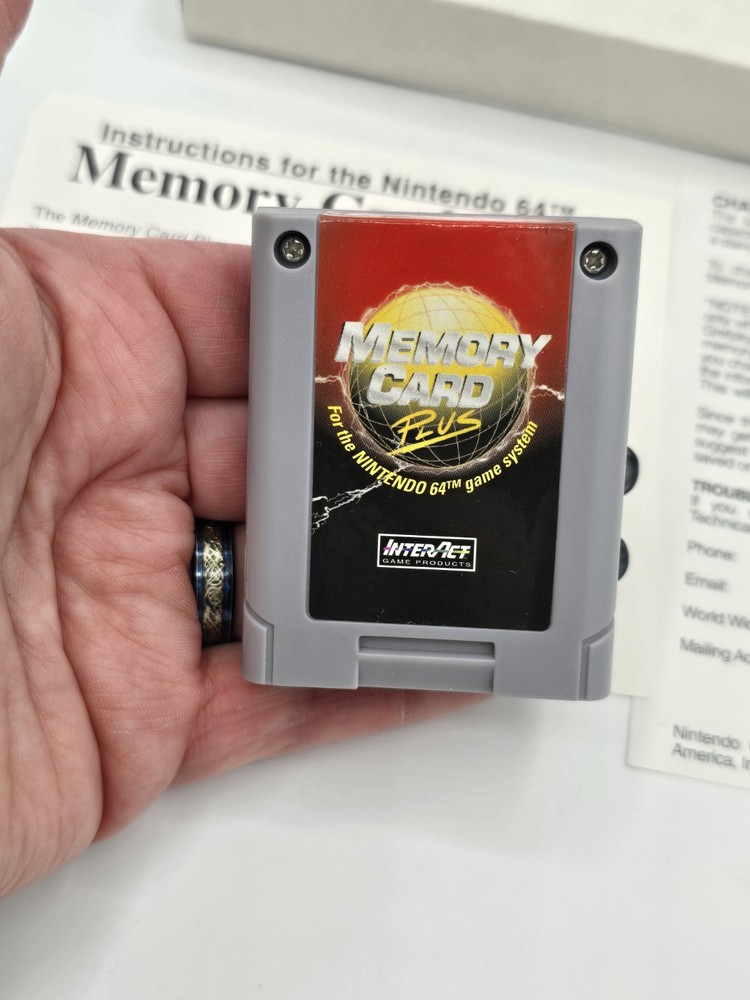 Nintendo 64 Memory Card Plus - InterAct Accessories 1996 *CCGHouse* VD