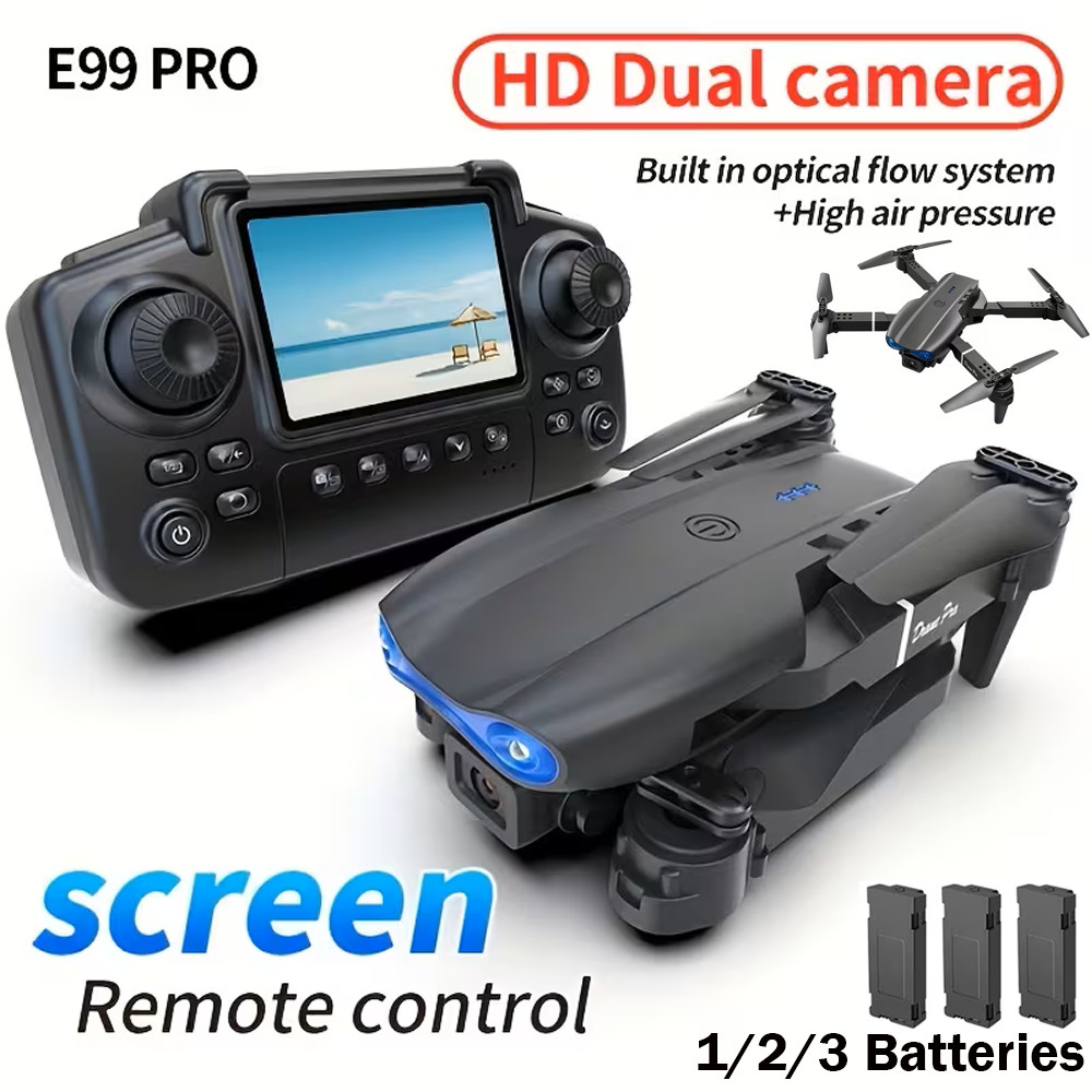 E99 PRO Drone With Remote Control Dual Camera Obstacle Avoidance Foldable Arms