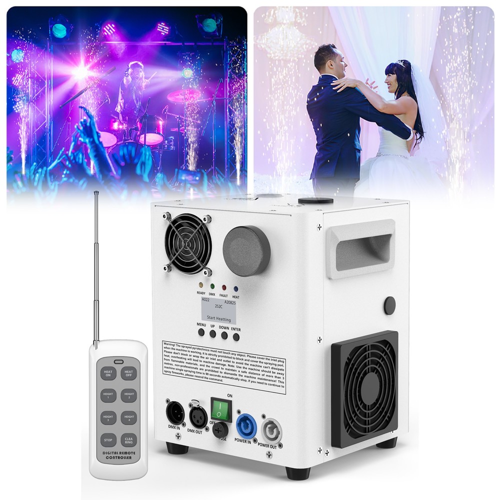 New 1200W Cold Spark Machine Stage Effect Firework Machine DMX DJ Event Wedding