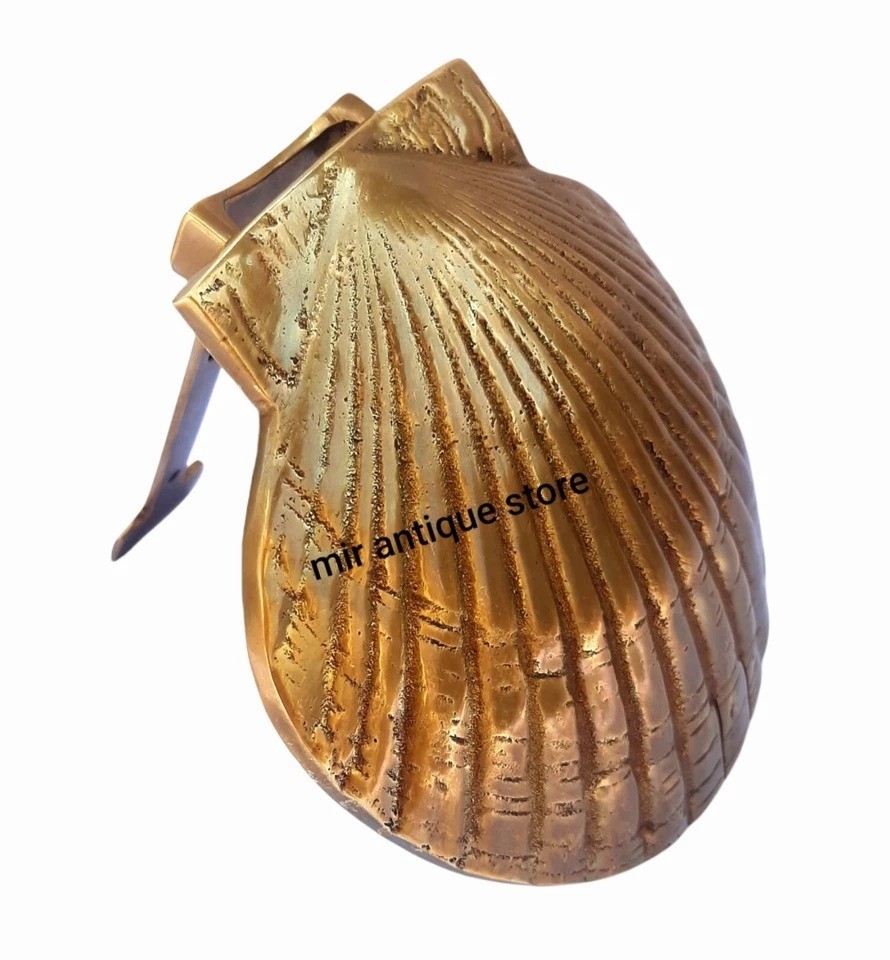 Solid Brass Shell Themed Door knocker Nautical Antique Home Decor