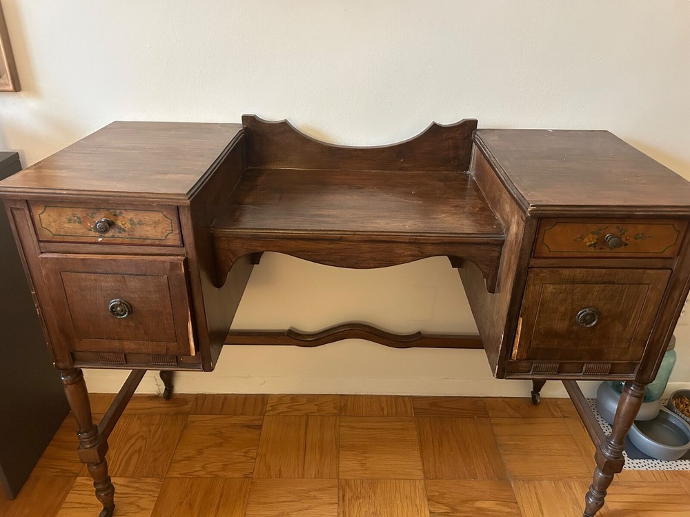 Vintage Solid Wood Vanity/ Desk