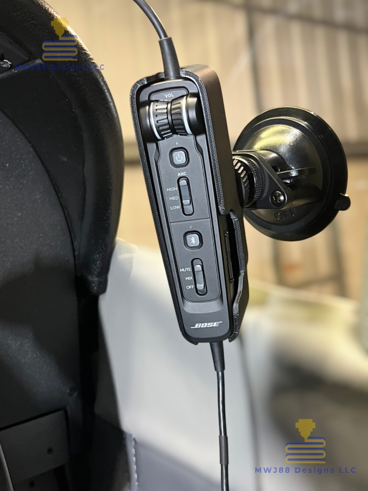 Suction Cup Mount For Bose A30 Aviation Headset Controller