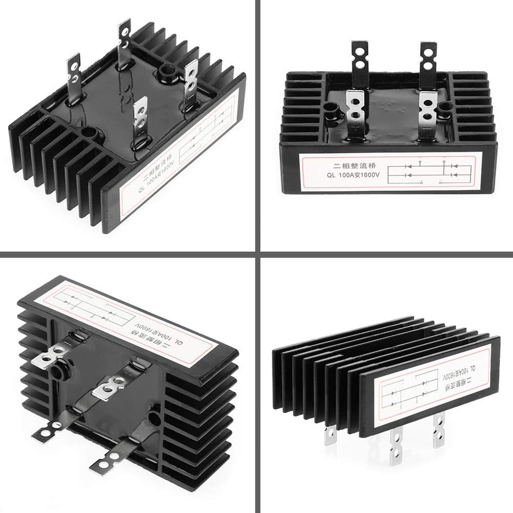 2 Phase Diode Bridge Rectifier 100A 1600V Voltage High Power Bridge Rectifier Fu
