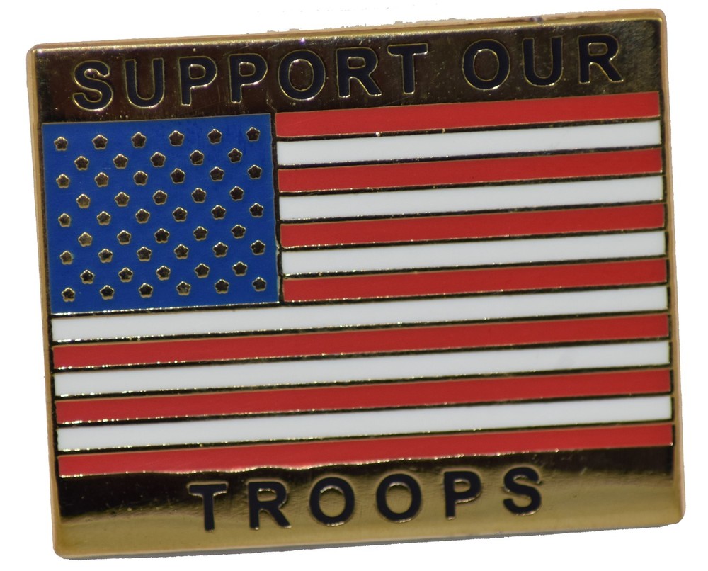 SUPPORT OUR TROOPS HAT PIN
