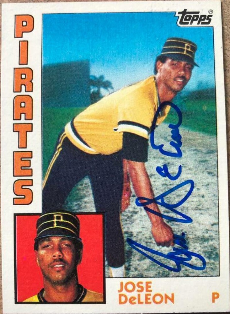 Jose DeLeon Autographed 1984 Topps #581