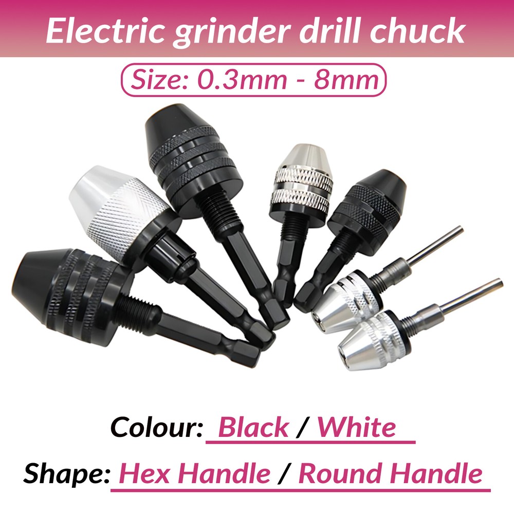 Multi Keyless Drill Chuck For Dremel Rotary Tool  Quick Change Adapter Shank