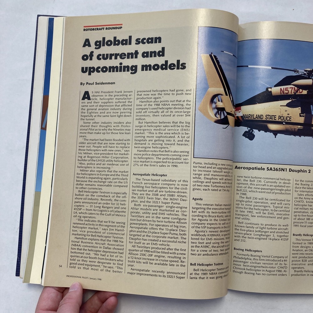 Professional Pilot - January 1990 Issue