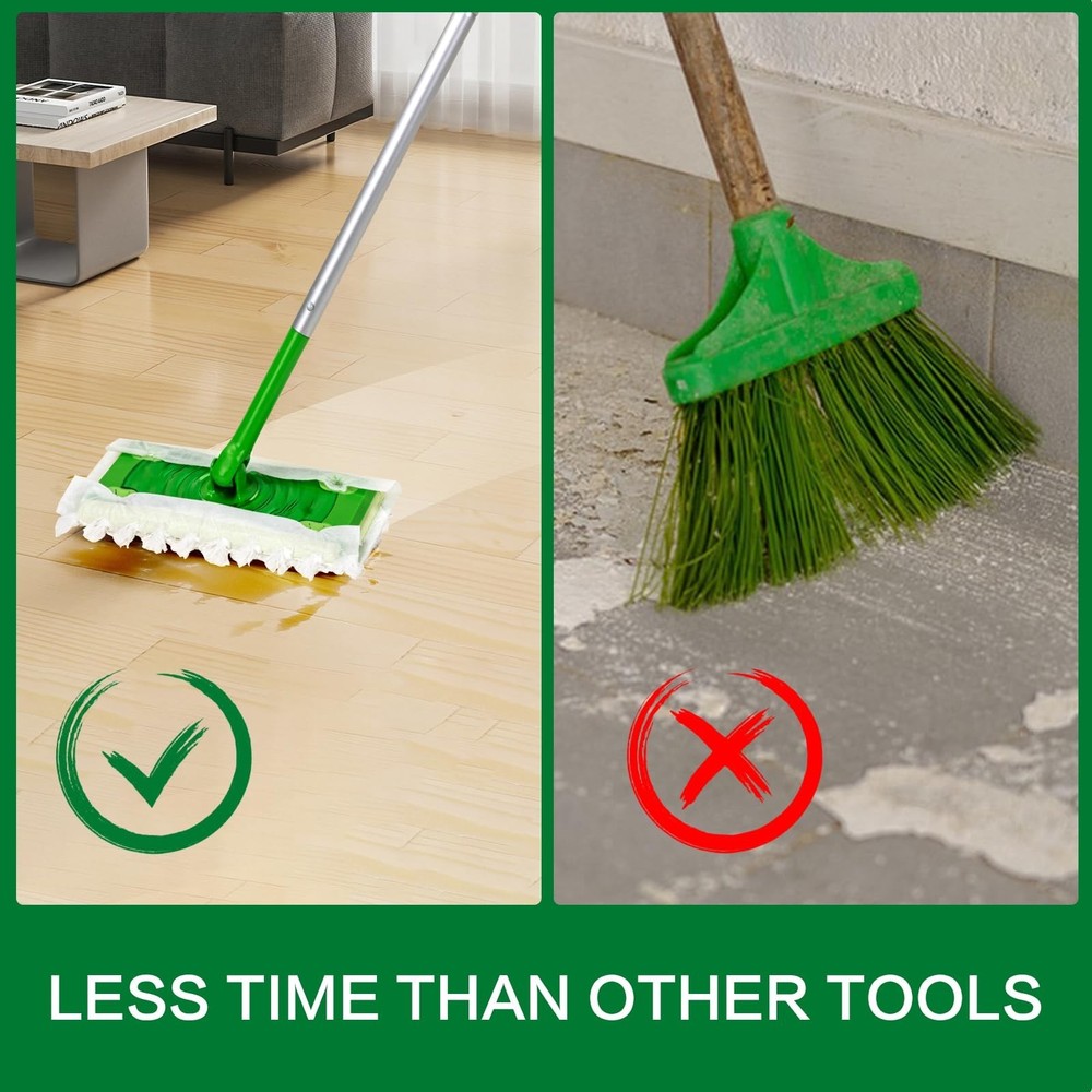 Heavy Duty Dry Sweeping Cloths Compatible with Sweeper Mop, Microfiber Duster...