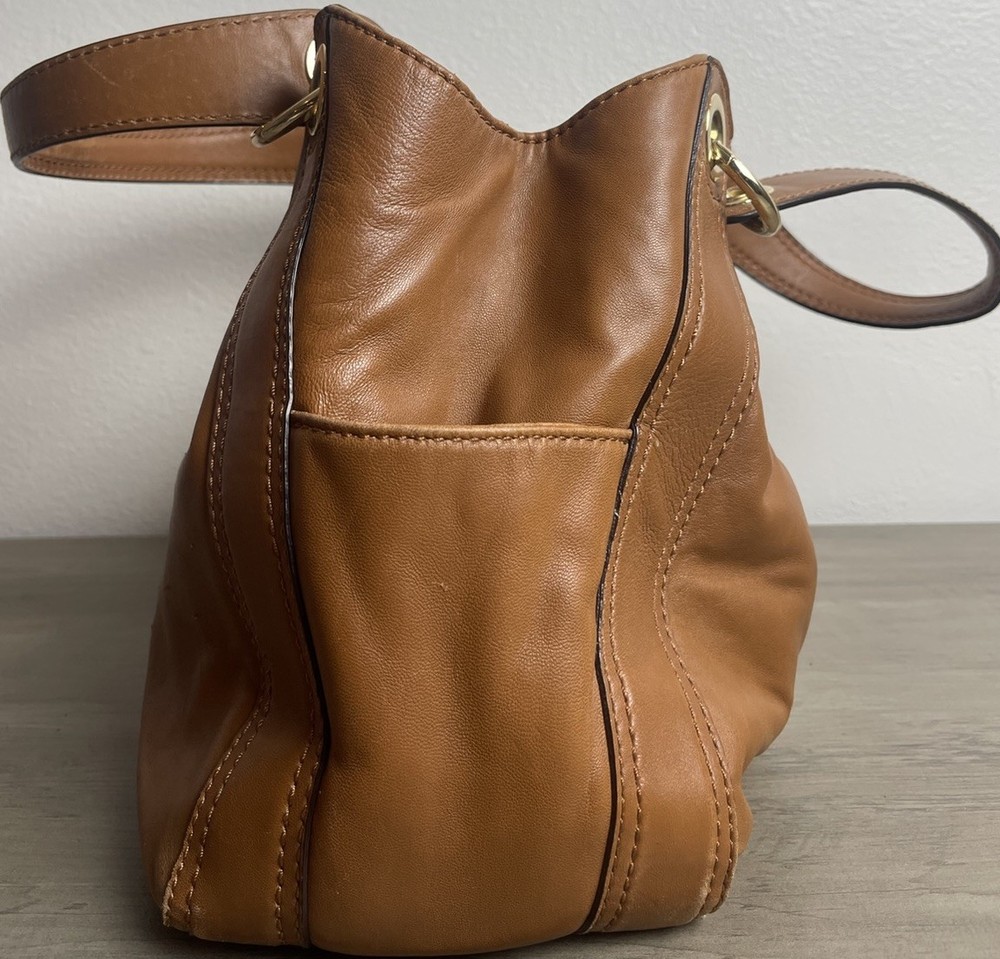 Michael Kors - Brown Drawstring Shoulder Bag, Gold Hardware
