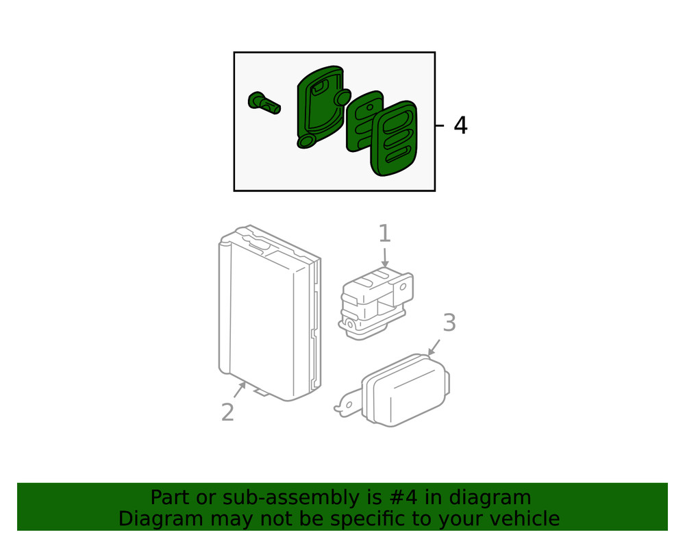 Genuine Mitsubishi Keyless Entry Transmitter MR587981