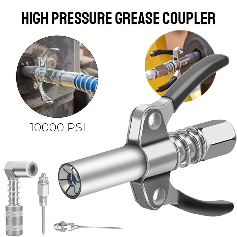 Grease Gun Accessory Kit 90 Degree Coupler Adapter Grease Needle Tips Dispenser-