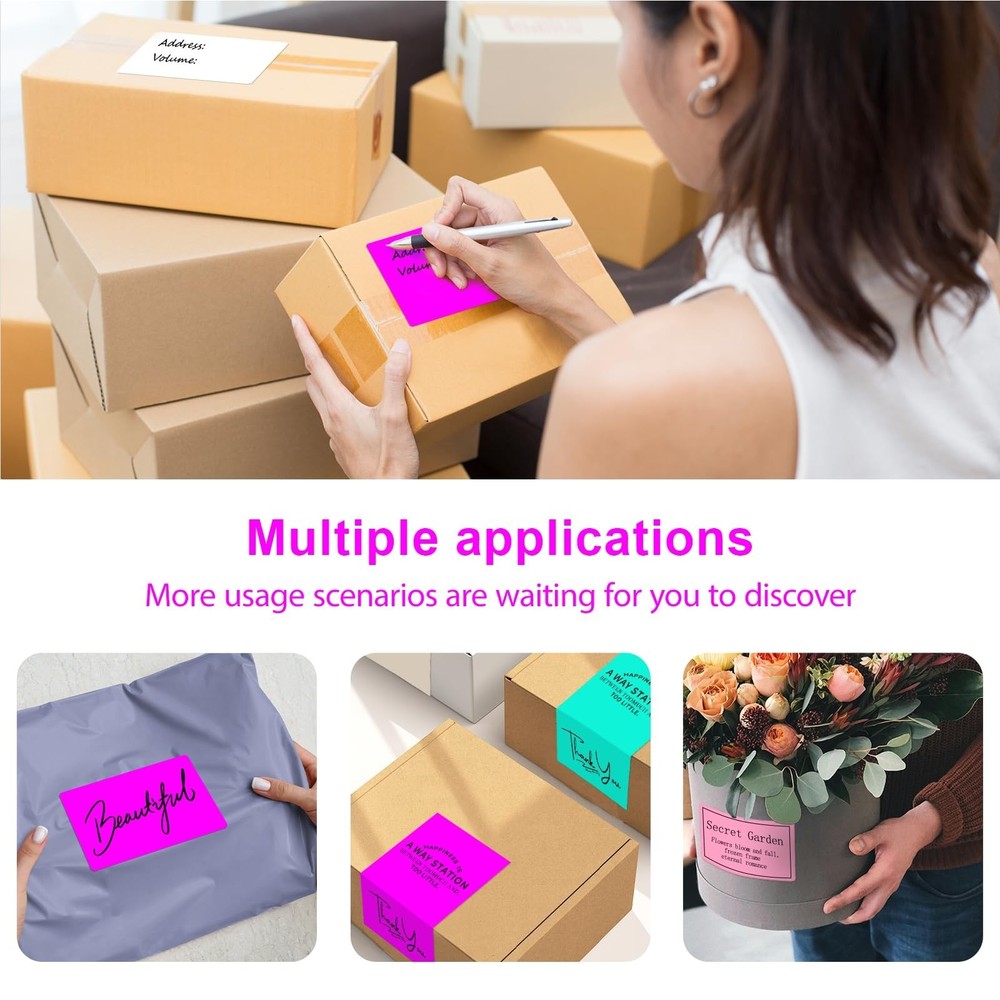 3 X 5 Inch Printable Waterproof Rectangle Color Coding Labels, 300 Per Roll A...