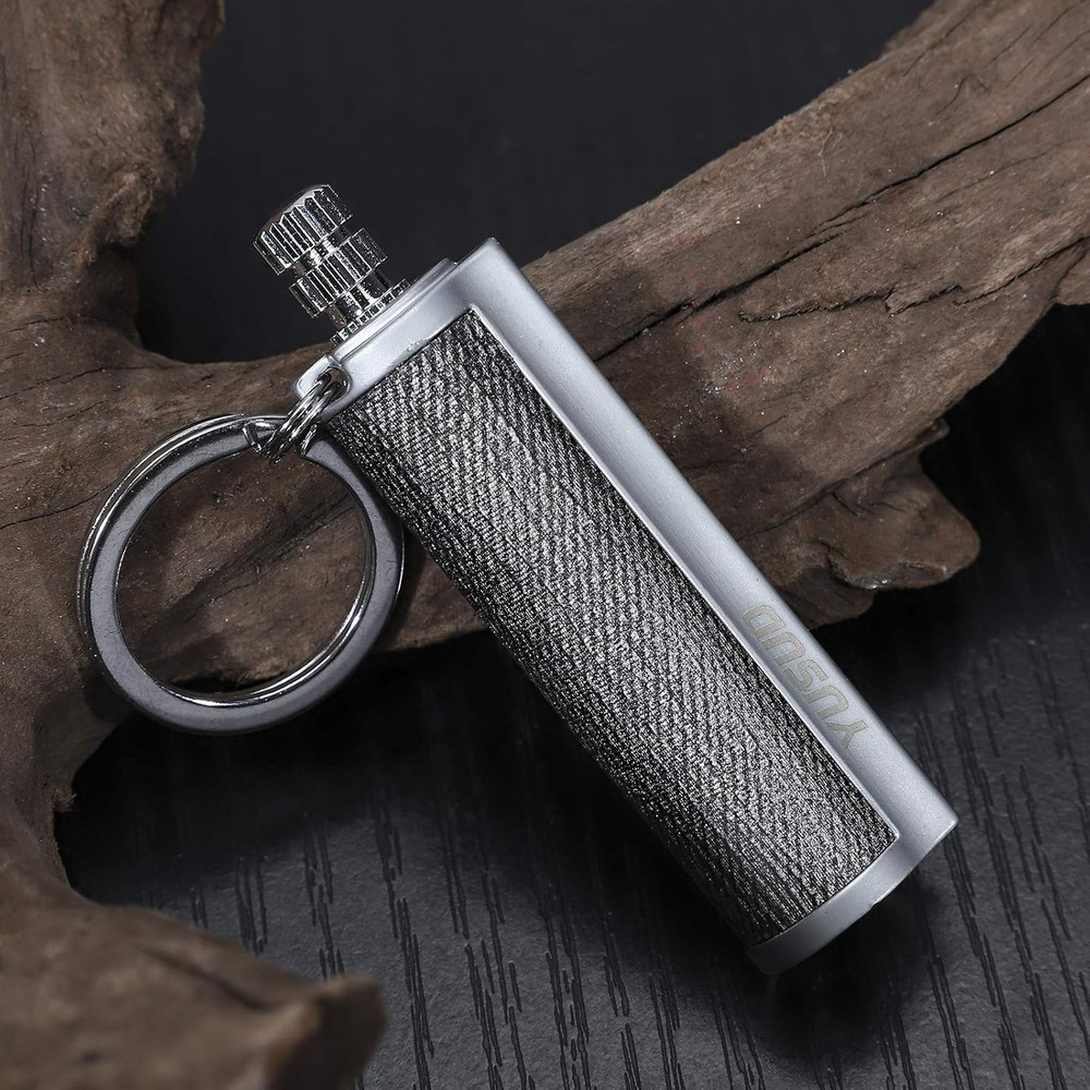 YUSUD 2 Pack Permanent Match Infinity Lighter with Multitool Keychain, Reusable