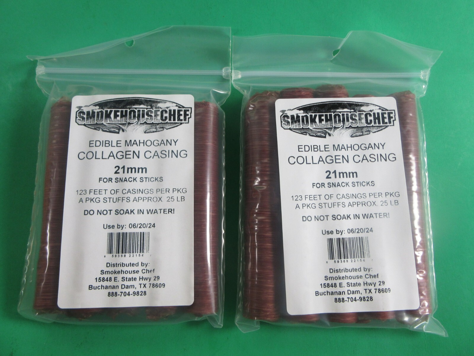 21 mm Snack Stick CASINGS CHOOSE QUANTITY BEEF COLLAGEN Slim sausage