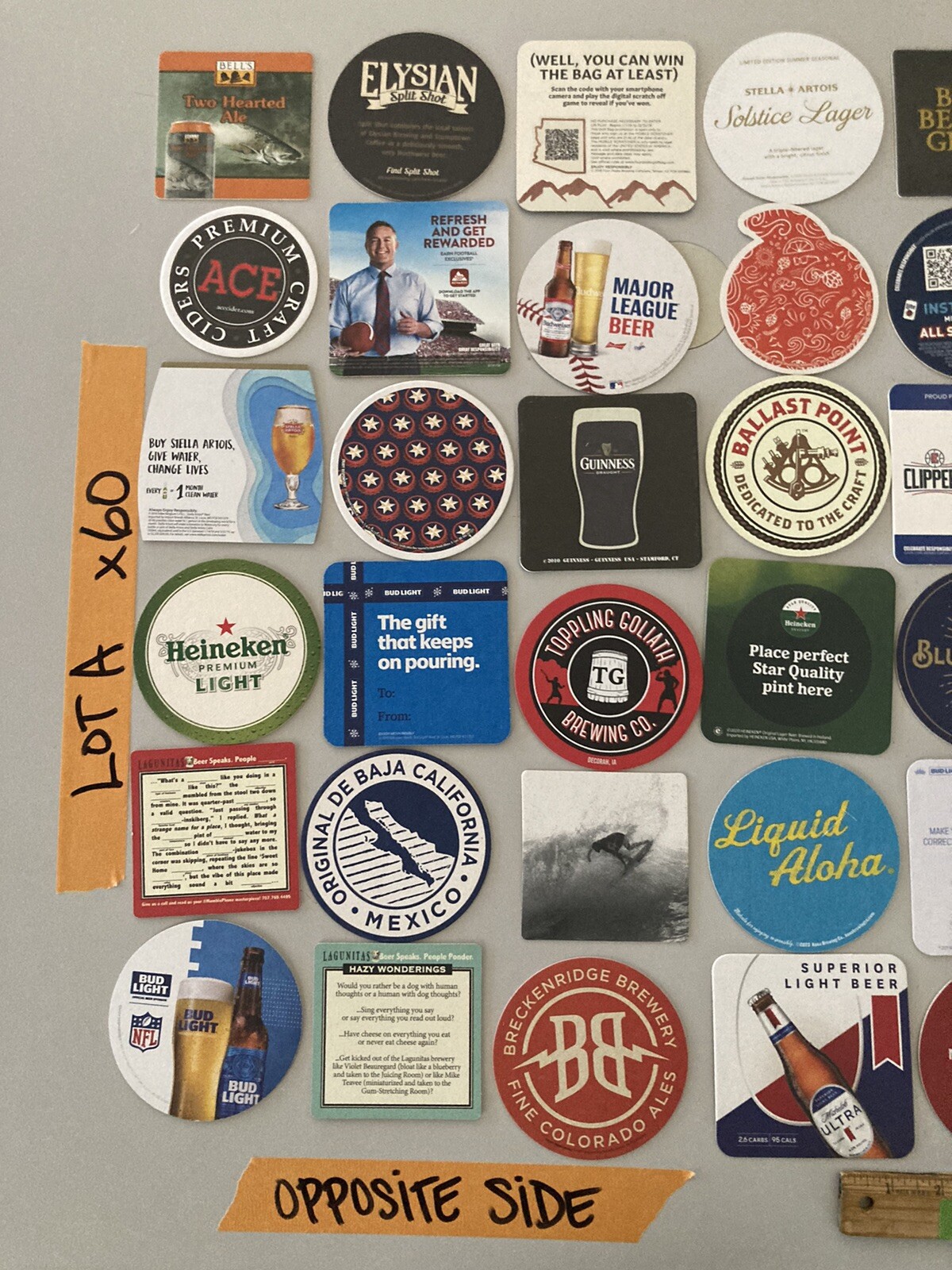 🔥60 Beer Bar Coasters Pint Glass mat coaster Craft Domestic Import Lot A2