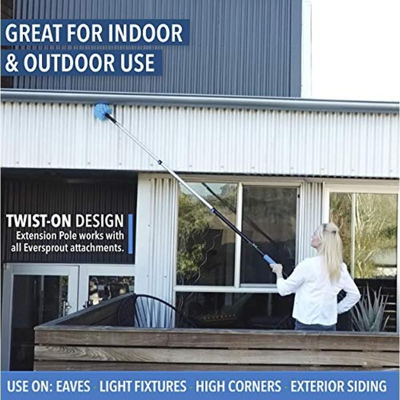 Cobweb Duster Extension Pole 5-12 Ft Lightweight Sturdy Spider Web Cleaner New