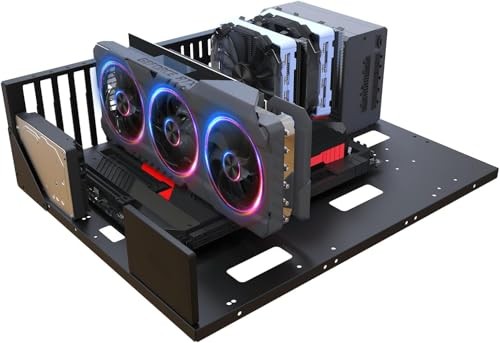 DIY Gaming Computer Case, E-ATX Open Chassis Case Rack for E-ATX/ATX/M-ATX/ITX M