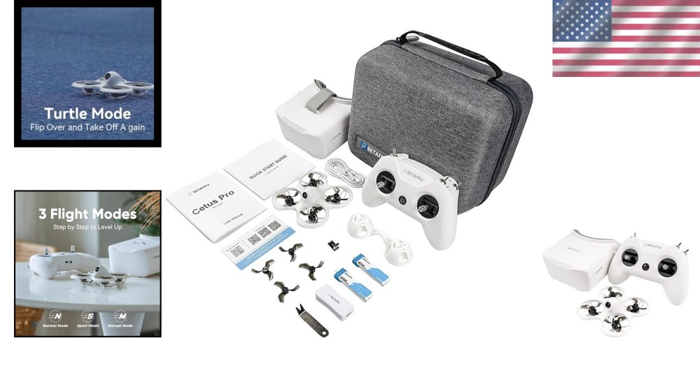 Cetus Pro FPV Kit - 3 Modes, Altitude Hold, Turtle Mode, Includes VR02 Goggles