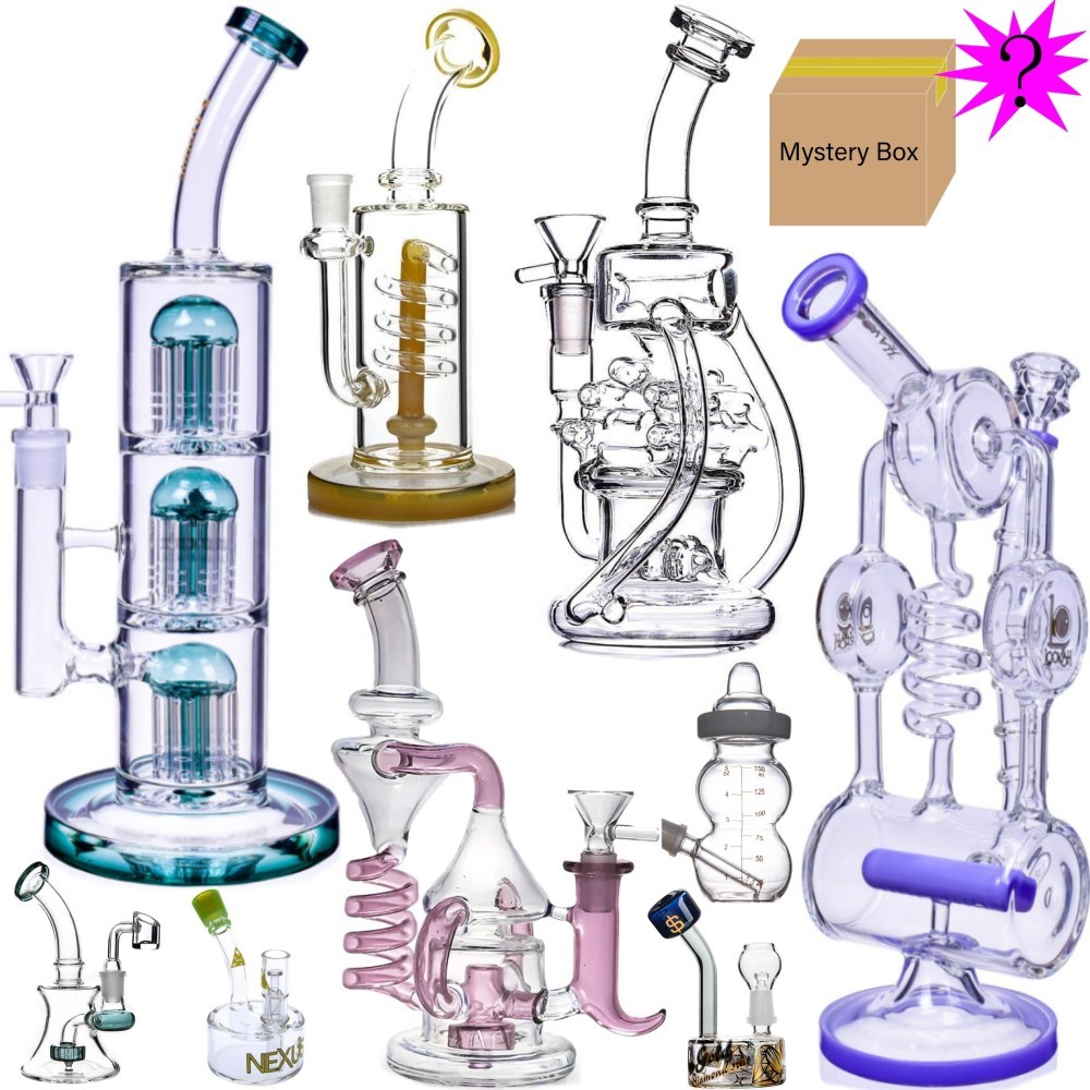Blind Box Random Style Glass bong Water Pipe recycle rig Smoking Rig Hookah 1pcs