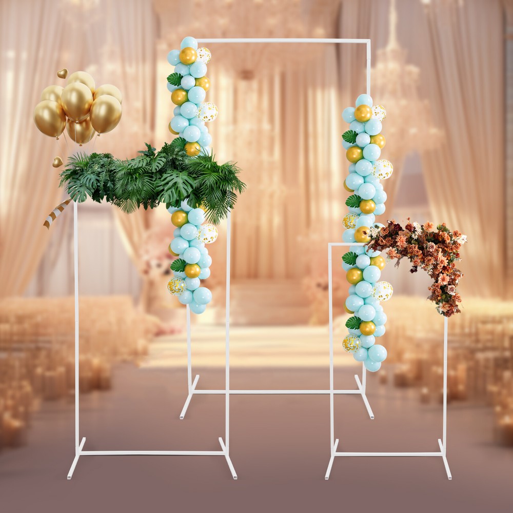 3Pcs Metal Backdrop Stand Wedding Stand Rectangular Frame For Party Decoration