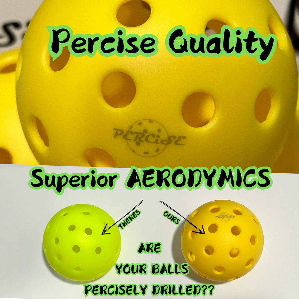 Percise -Outdoor Pickleball Durable, Wind Resistant Aerodynamic Pickle Balls