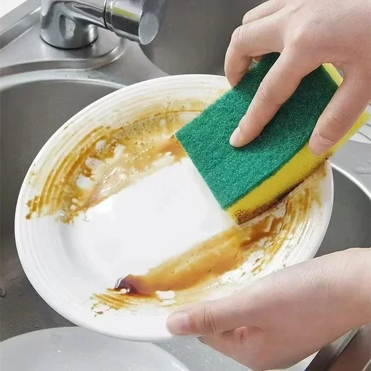 Highly absorbent double-sided sponge magic cleaning pot rust sponge cleaning bru
