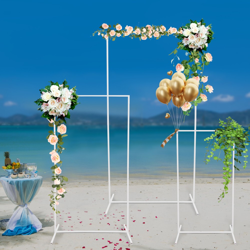 3Pcs Metal Backdrop Stand Wedding Stand Rectangular Frame For Party Decoration