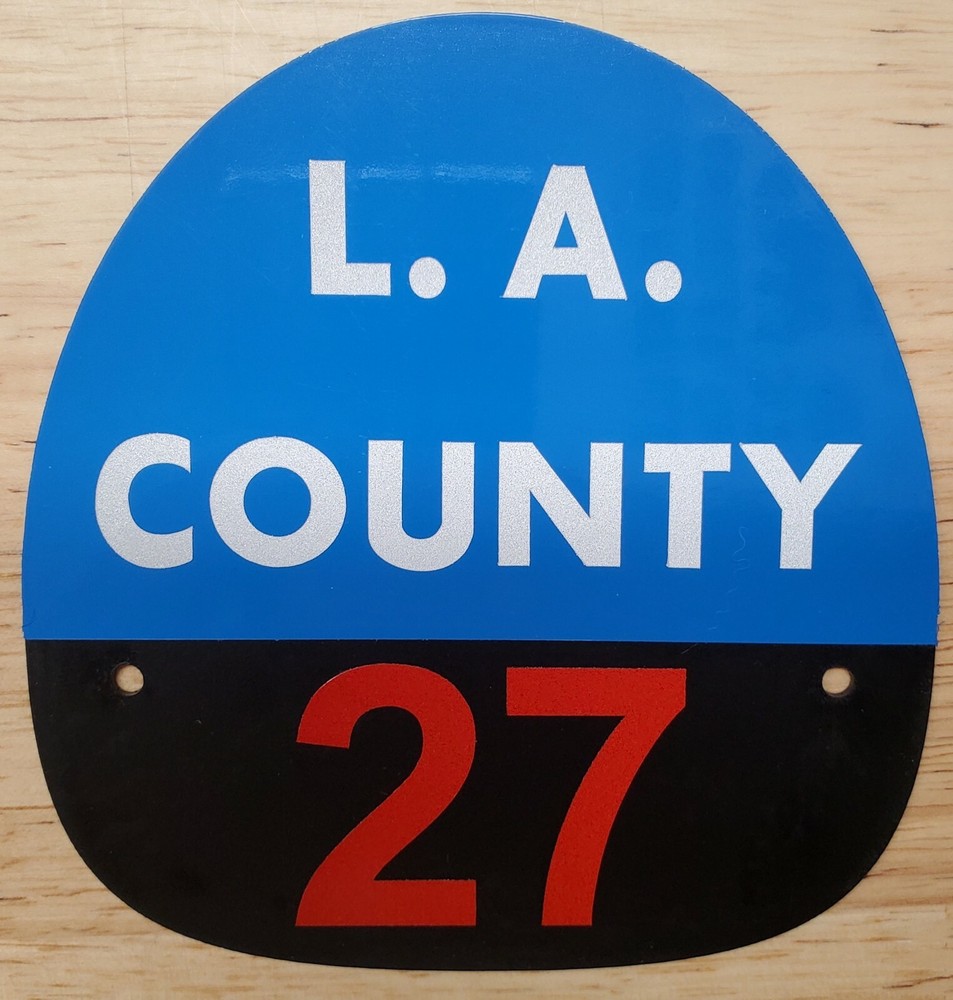 LA COUNTY 27 FIRE HELMET SHIELD