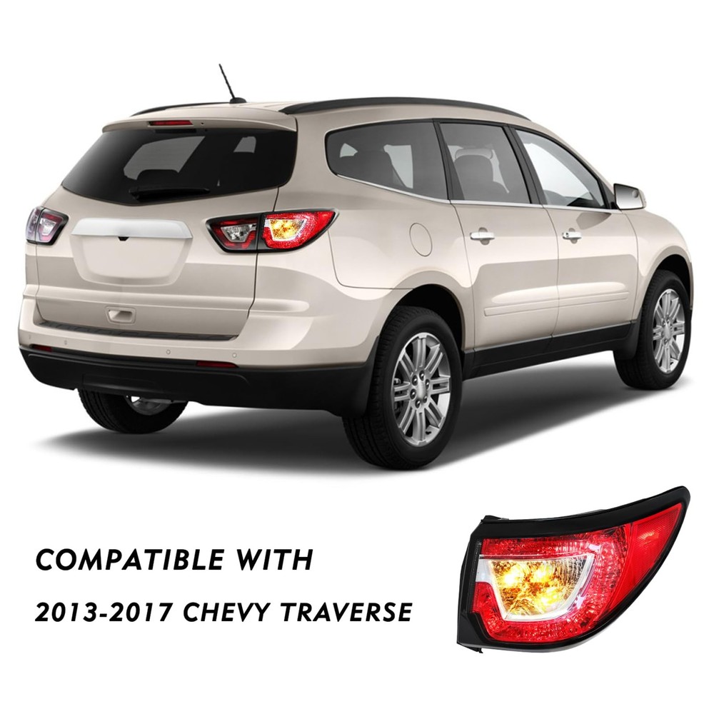 Taillight Assembly 2013-2017 Traverse Halogen Outer Rear OE Replacement Pair