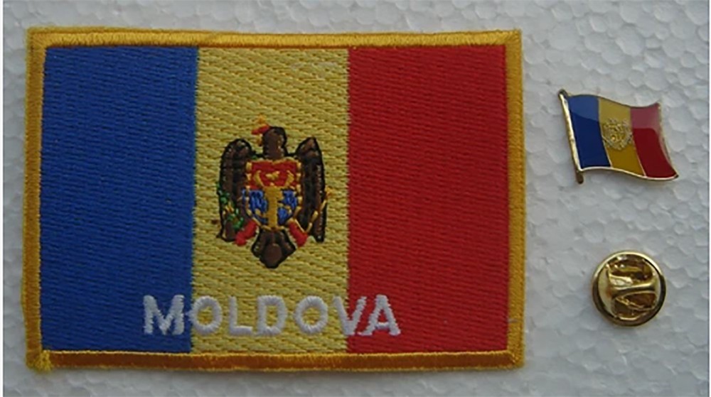 Moldova National Flag Pin and Patch Embroidery