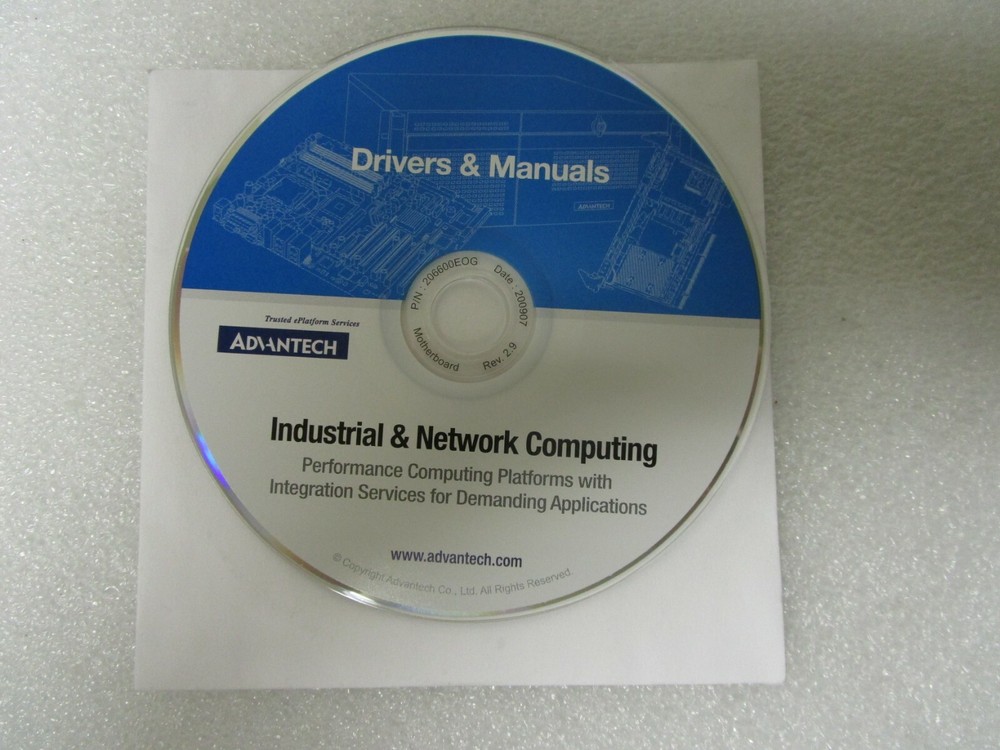 Advantech Industrial & Network Computing Drivers & Manuals CD 206600EOG Rev2.9