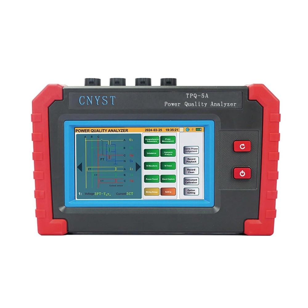 Power Quality Meter Three-Phase Power Quality Analyzer with 100A Current Clamps