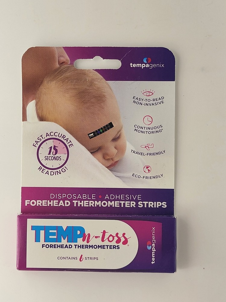 Temp N Toss 6 Disposable Forehead Thermometer Strips One Time Use