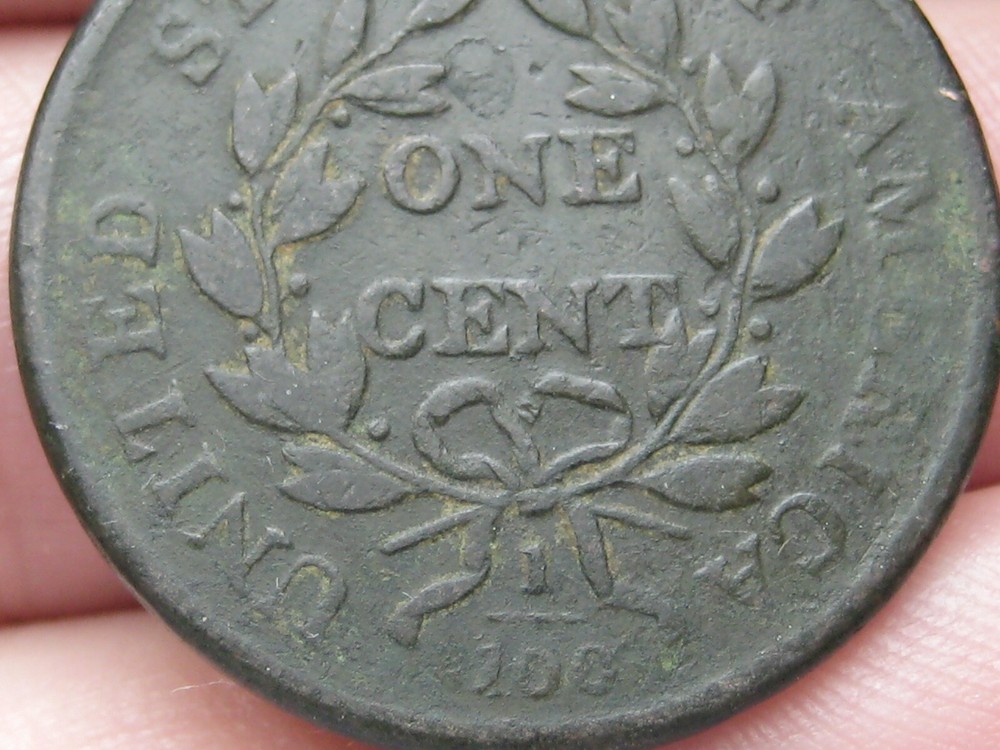 1801 Draped Bust Large Cent Penny- Fine/VF Reverse Details