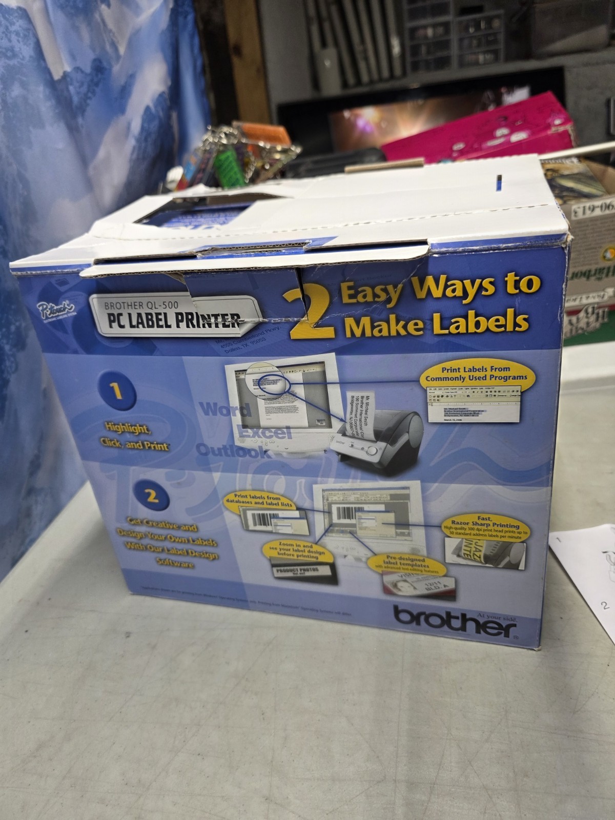 🔥 Brother P-Touch QL-500 Manual-Cut PC Label Printing System W/ Box & USB Cord